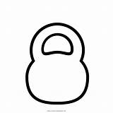 Kettlebell Icon Dumbbell Weightlifting Sportsgear Gym sketch template