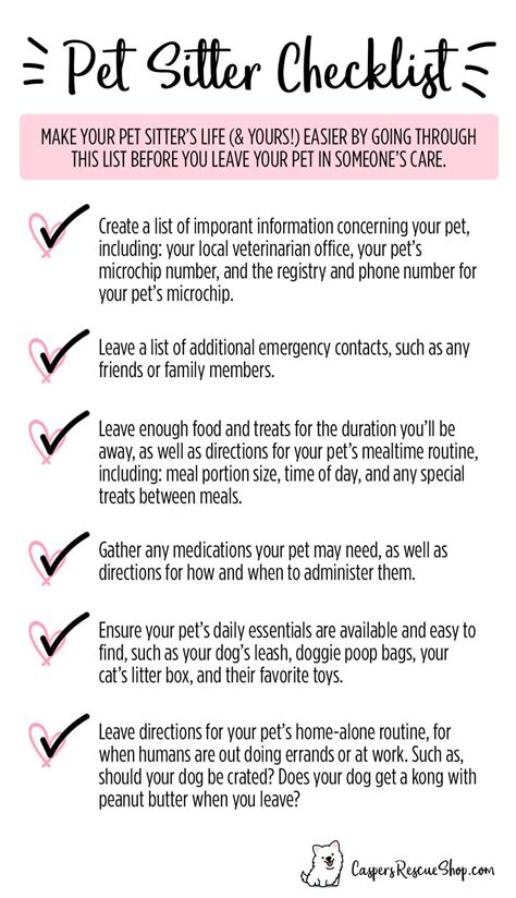 printable pet sitter instructions template