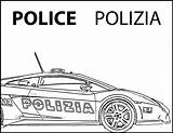 Polizia Coloring Police Wecoloringpage Pages Car sketch template