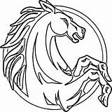 Coloring Pages Rearing Horses Horse Head Line Drawing Outline Drawings Clipart Cliparts Mustang Clip Heads Kitty Color Printable Colouring Library sketch template