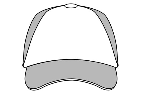 clean baseball hat template textile cap graphic  microvectorone