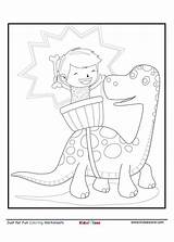 Dino Cartoon Worksheet Kidzezone Dinosour sketch template