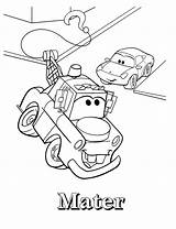 Mater Coloring Pages Tow Comments sketch template