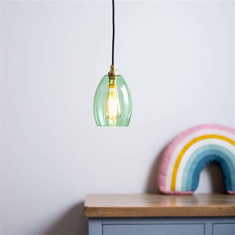 coloured glass bertie small pendant light by glow lighting