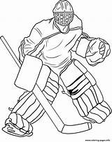 Coloring Goalie Hockey Pages Printable sketch template