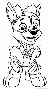 Patrol Paw Coloring Mighty Pups Chase Pages Printable Print Book sketch template