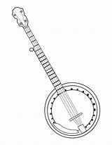 Banjo Instrumentos Musicais Banjos Miner sketch template