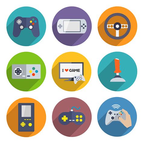 video games controller icons set  vector art  vecteezy