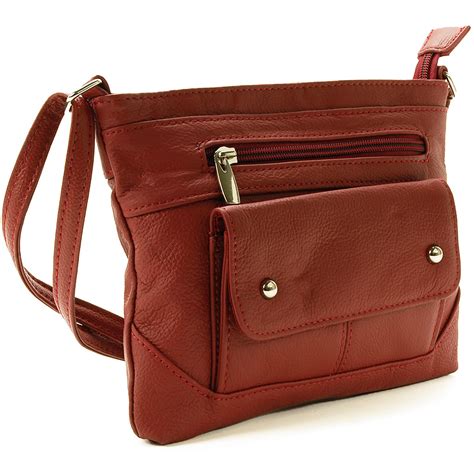womens genuine leather handbag cross body bag shoulder bag organizer