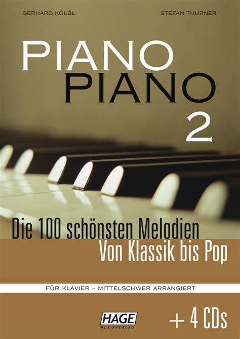 piano piano  mittelschwer mit  cds hage musikverlag
