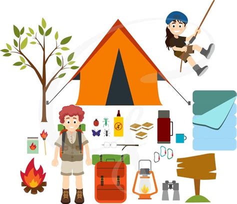 Camping Clipart Camping Digital Clipart Personal