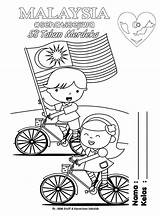 Merdeka Coloring Pages Kids Malaysia Colouring Flag Doodle Parenting Sheets Children School Mumsgather Activities Print Satu Logo A4 Visit Times sketch template