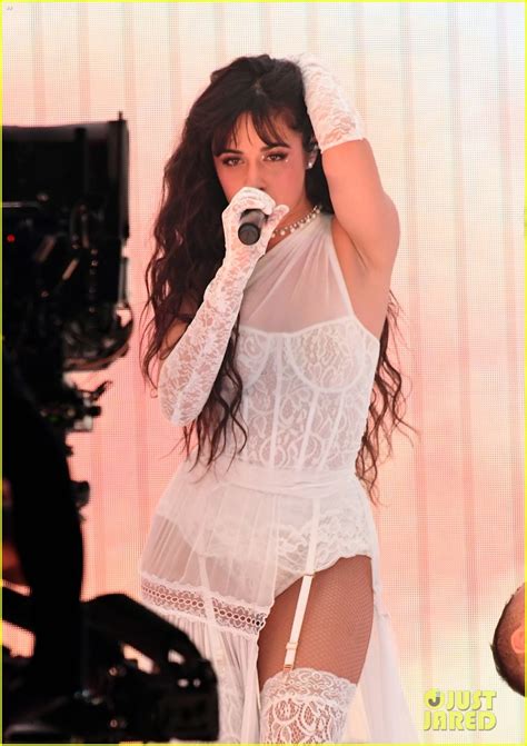 camila cabello performs living proof in sexy lingerie at amas 2019