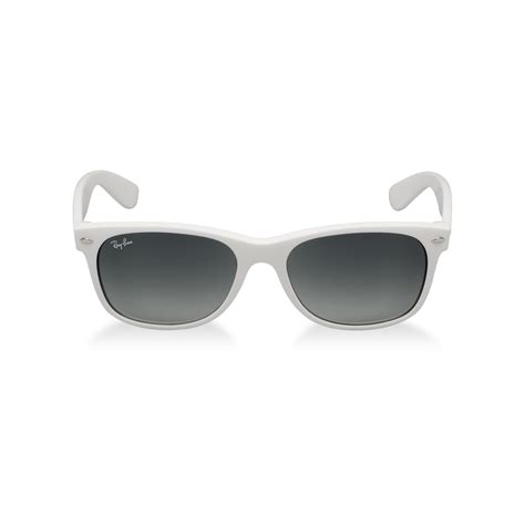 lyst ray ban new wayfarer sunglasses with tapered temples in white