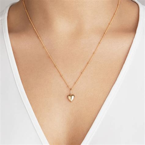gold  silver delicate heart pendant necklace  lily roo notonthehighstreetcom