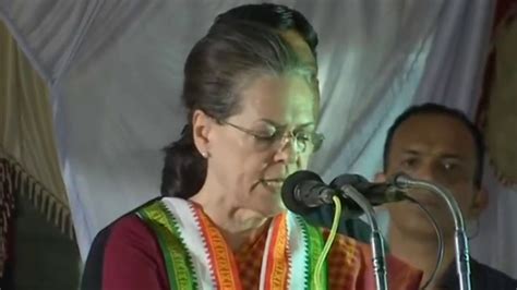 upa chairperson sonia gandhi addresses a rally in raebareli uttar