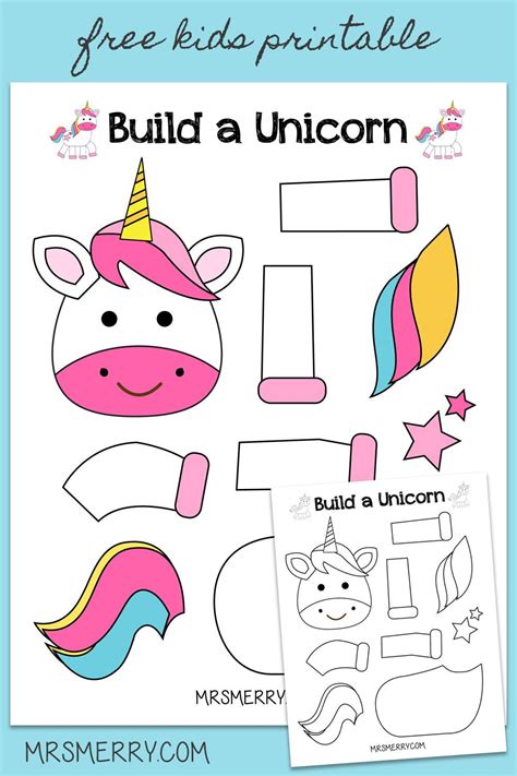 printable unicorn craft  kids unicorn crafts unicorn paper