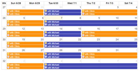 custody schedules
