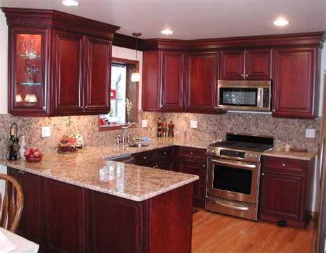 cherry oak cabinets kitchen home furniture design