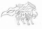 Suicune Coloring Pages Lineart Pokemon Legendary Categories Template sketch template