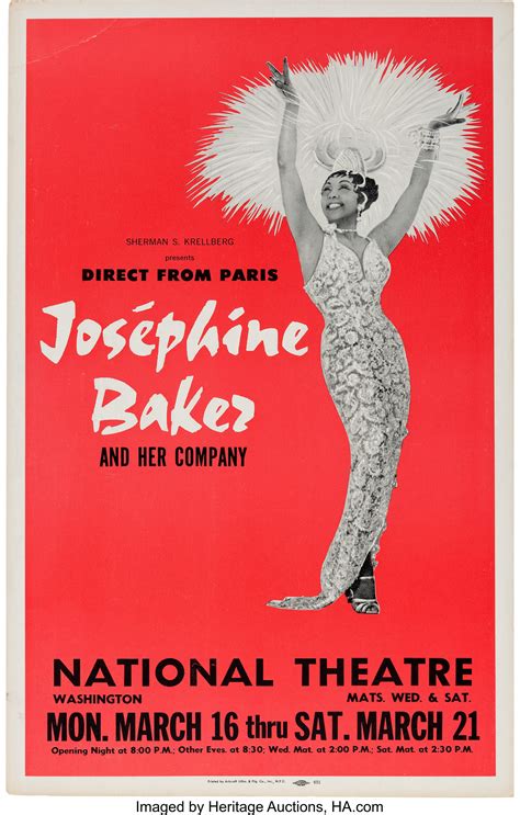 josephine baker national theatre concert poster sherman  lot