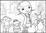 Coloring Doc Mcstuffins Lambie Stuffy Dottie Hallie Sheets Little Kids sketch template