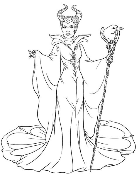 printable disney villains coloring page coloring pages