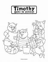 Timothy Goes School sketch template