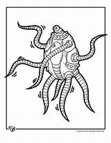 Roboter Ausmalbilder Ausmalbild Octopus Coloringhome Aliens sketch template