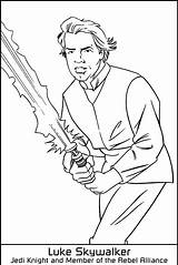 Skywalker Jedi Starwars Colorier Imprimé Fois sketch template