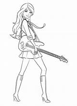 Coloring Pages Old Year Barbie Color Kids Printable Rockstar Fashionista Print sketch template