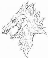 Wolf Lineart Demon Wolves sketch template