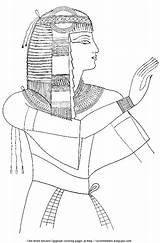 Egyptian Princess Ancient Coloring Color Headdress Torso Arm Makeup Eye Jewelry Hand Description sketch template