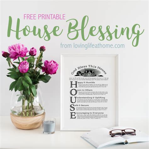 house blessing  printable loving life  home