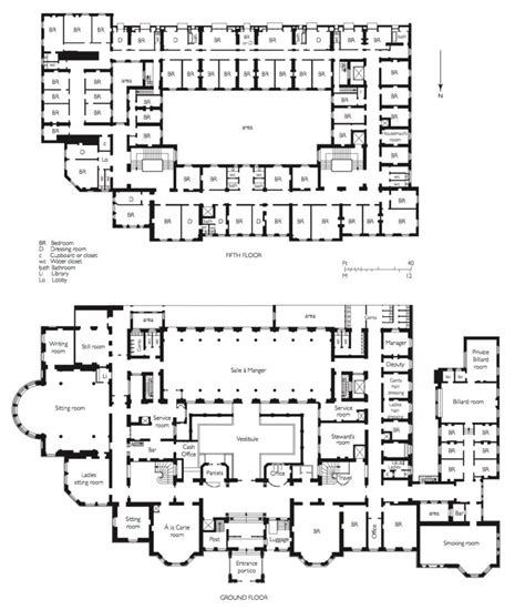 easy hotel plan  section elevation
