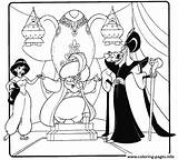 Coloring Aladino Aladdin Disegni Colorare Jafar Dibujos Aladin Lampara Maravillosa Agrabah Sultano Aladim Jasmine Sultan Yasmine Cibercuentos Bambini Princesas Colorea sketch template