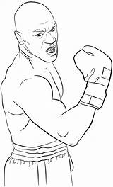Boxeador Tyson Boxer Boxeo Practicando Relacionadas sketch template