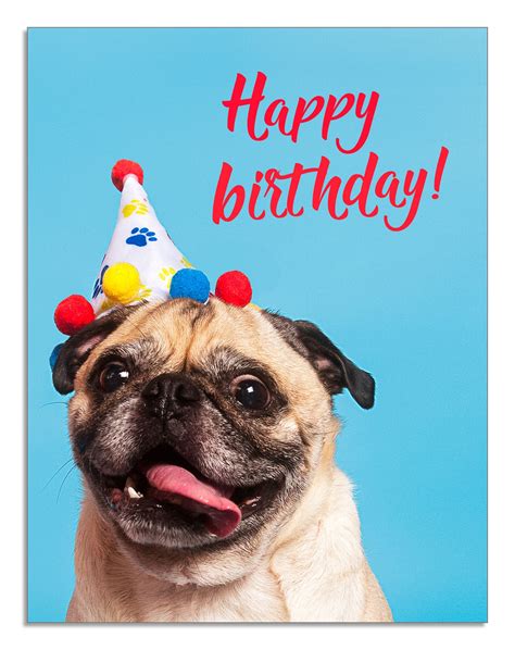 happy birthday pug images printable template calendar