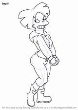 Futurama Wong Drawings Tutorials Colorir Stoner Bender Leela Bobs Personaje Drawingtutorials101 sketch template
