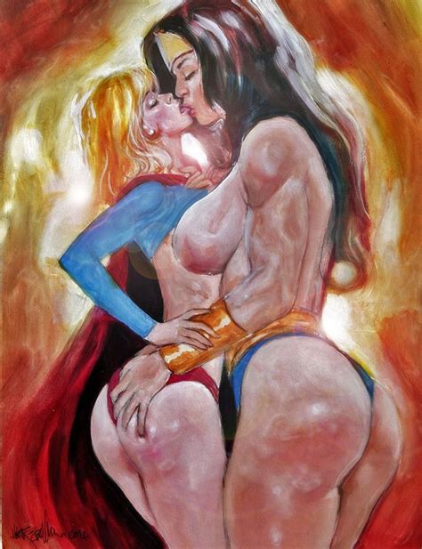 Lesbian Comic Book Cover Wonder Woman And Supergirl Lesbian Sex Pics