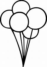 Clipart Balloon String Balloons Cliparts Library Single Transparent sketch template