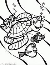 Nemo Turtle Finding Squirt Coloring Drawing Sea Getdrawings Clipartmag sketch template