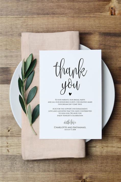 wedding   note printable   card template etsy