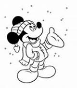 Coloring Mickey Winter Pages Mouse Snow Disney Kids Printable Print Choose Board sketch template