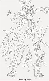 Naruto Mode Bijuu Lineart Kurama Coloring Pages Deviantart Drawings Template Manga sketch template