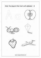 Color Objects Megaworkbook Start Things Alphabet Worksheet Coloring Only Starting sketch template