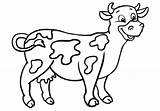 Vacas Vaca Sonriendo Bailando Todoparacolorear sketch template