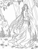 Coloring Fairy Pages Printable Adult Female Print Intricate Color Princess Drawing Books Colouring Detailed Sheets Book Advanced Leprechaun Grayscale Reproductive sketch template