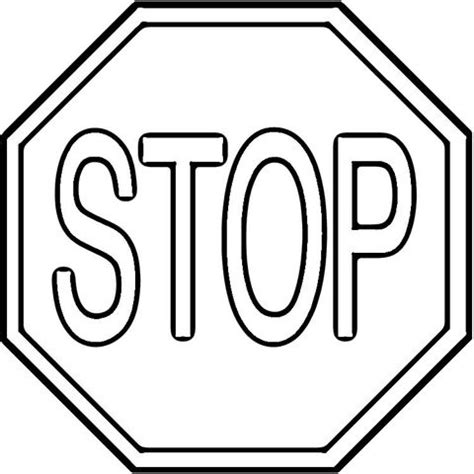 stop sign coloring page  traffic signs category select