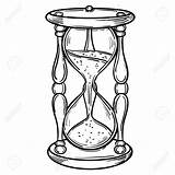 Hourglass Reloj Relojes Tarot Sablier Vecteur sketch template